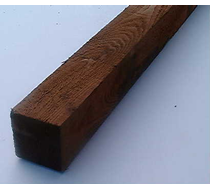1.8m x 100mm x 100mm Brown Fence Post (Square)